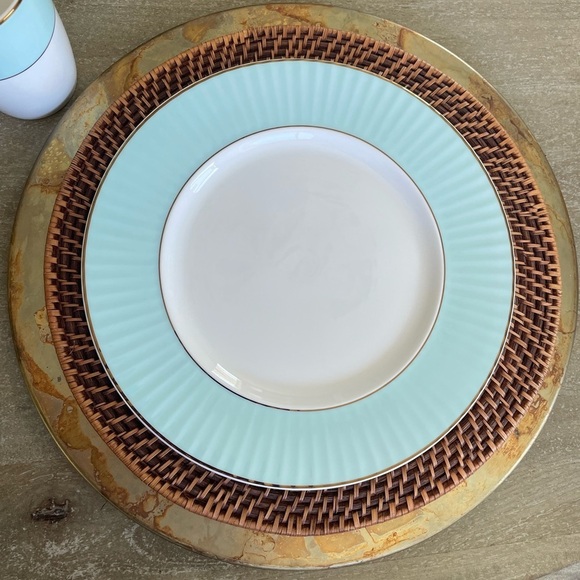 Martha Sturdy Spun brass Patina table charger or tray set of 4 - Picture 6 of 8